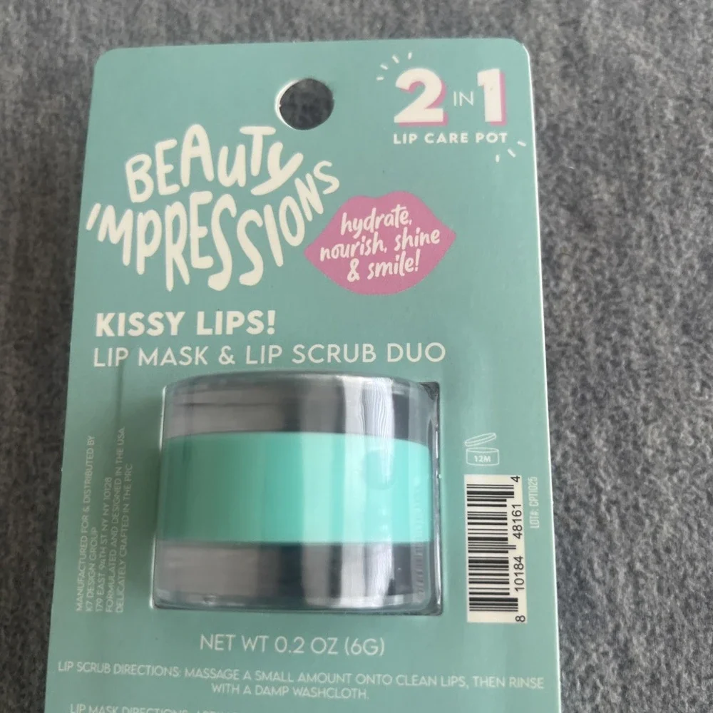 Beauty Impressions Kissy Lips Mask & Scrub Duo Viral TikTok Nourishing Vit E New